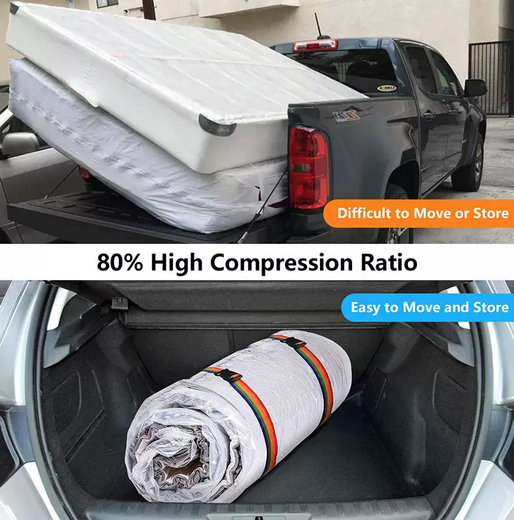 Yusenyi student dormitory latex mattress storage bag packing extra large vacuum compression bag moving roll packing sponge mini 15x10cm 210x130 power distribution pump and 2 tie ropes