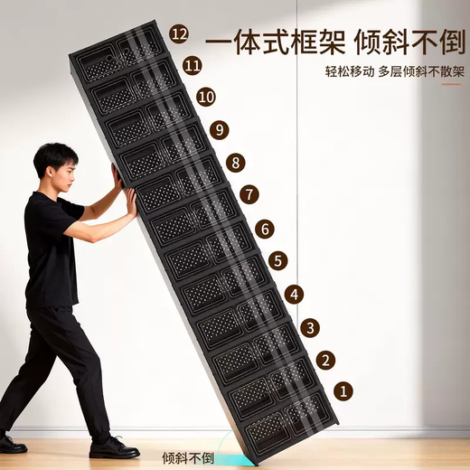 Yusenyi installation-free shoe box storage box transparent dustproof simple folding shoe cabinet shoe rack space-saving shoe storage rack artifact 2 columns 9 layers 18 doors