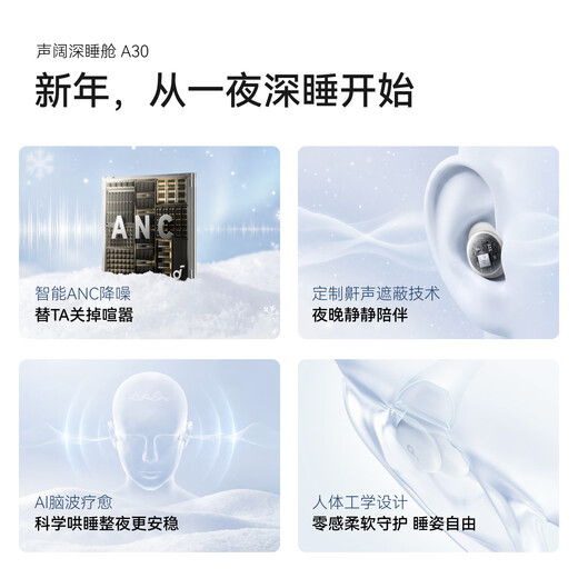 SoundCore Anke New Year's Goods SleepA30 Sleep Headphones Limited Gift Box Deep Sleep Cabin Wireless Noise Canceling Bluetooth Headphones Sleeping Without Pressure on Your Ears Sound Isolating Earplugs to Help You Sleep