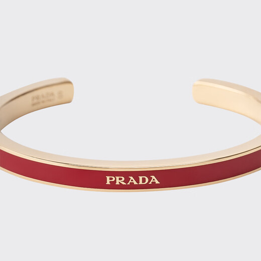 PRADA/Prada Gift Women's Metal Bracelet Fire Engine Red/Gold L