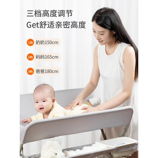 Chuangjingyi chooses diaper table baby care table portable multi-function foldable household baby bed diaper can bath and urethra. Simple model - foldable [non]