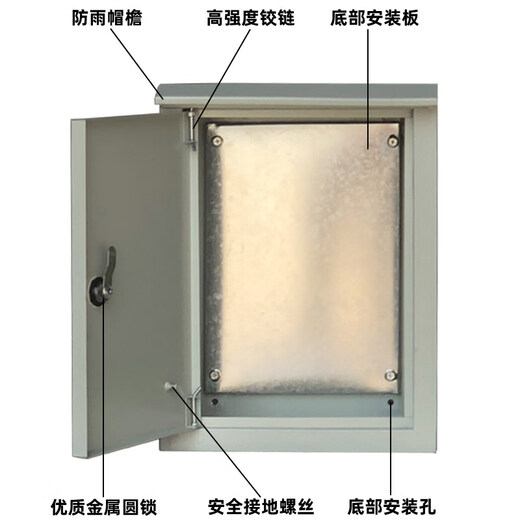 Outdoor power distribution box, surface-mounted and thickened, indoor and outdoor engineering household temporary custom-made strong current rain-proof and dust-proof electric box indoor 30*40*18_vertical box engineering type