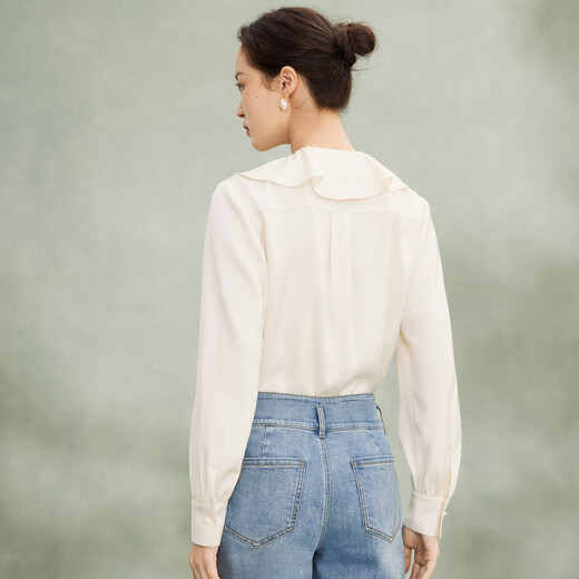 Eifini shopping mall same style eifini shirt 1E1220431 Pearl L