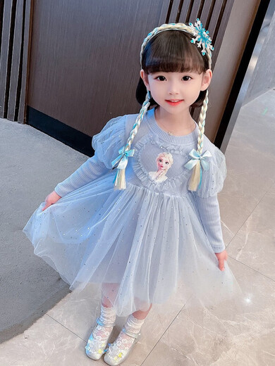 Girls' skirts spring and autumn children's summer dresses 2025 new spring clothes baby girls fashionable Elsa princess skirt pink 120 cm