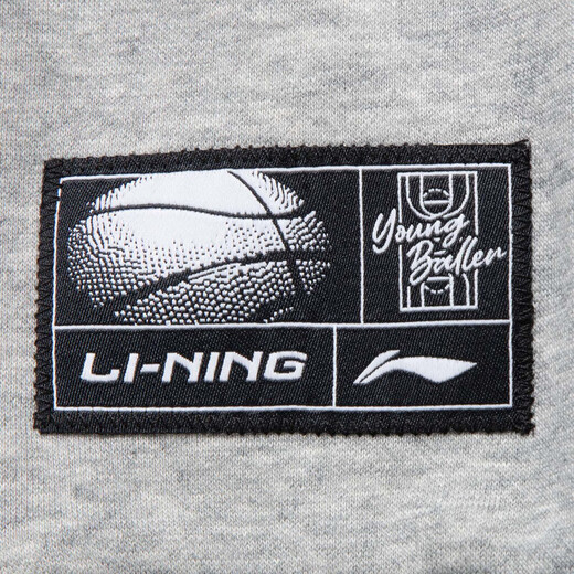 Li Ning (LI-NING) fashionable velvet warm children's sweatshirt men's and large children's round neck pullover skin-friendly soft long-sleeved sweatshirt Huahui 160