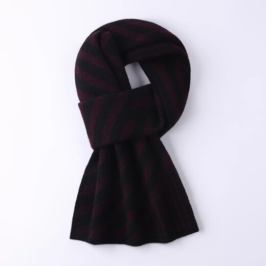 EGW international luxury brand 100% pure wool men's scarf winter 2025 new business warm gift scarf black gray gift box