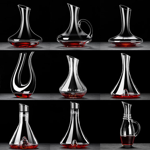 Tuojin German imported quality red wine decanter household high-end light luxury crystal glass wine dispenser foreign wine dispenser thickened crystal decanter 1500ml