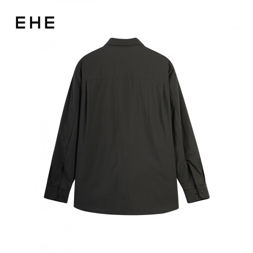 EHE men's imported micro-wrinkle texture breathable and comfortable lapel shirt-style jacket men's 2026 spring new style green, S