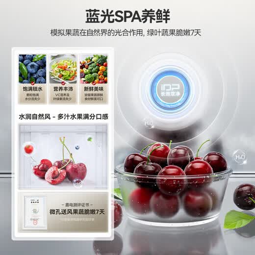 Rongsheng 503pro zero-embedded cross double-open four-door IDP active sterilization ultra-fast deodorizing thin refrigerator household first-class energy efficiency variable frequency air-cooled frost-free refrigerator subsidy BCD-503WD15FPQLA white
