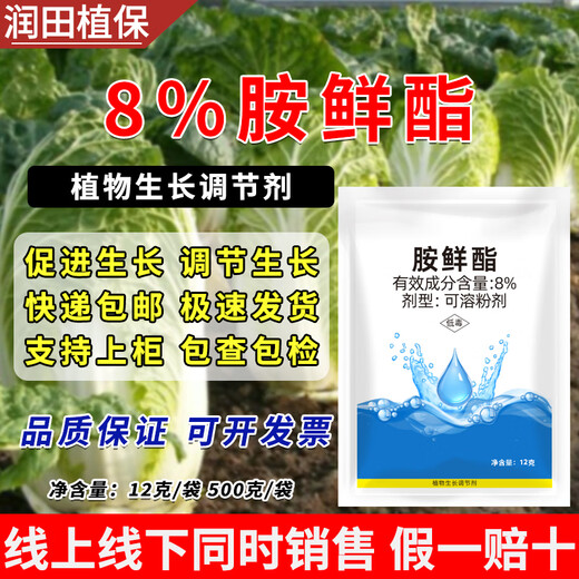 Runtian Baihu Official Genuine 8% Acetate Genuine Plant Growth Regulator Promotes Growth National Standard Wholesale 8% Acetate 12g*30 Bags