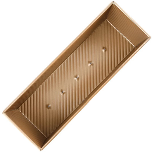 Tuojin golden non-stick corrugated toast box (including lid) toast box bread mold with lid Sanneng SN2004-toast box with lid large quantity discount 1200g