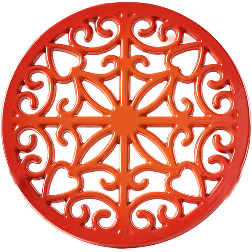 Tuo Import and Export Enamel Cast Iron Insulation Mat Colored Iron Pot Mat Kitchen Table Round Placemat High Temperature Resistant One Size Ocean Blue