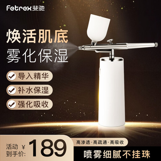 斐驰注氧仪家用便携式纳米喷雾补水仪精华液导入仪高压渗透夏季保湿护肤仪七夕情人节礼物女生生日礼物 白色