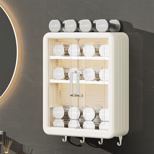 Wing Fantasy German imported quality cosmetics storage box for home bathroom wall-mounted cosmetics storage rack bathroom wall-mounted 8116 high model / large capacity cosmetics storage rack