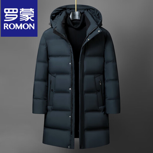 ROMON 2025, мужской пуховик средней длины, утолщенный, сверхтонкий, модный, модный, для папы, пуховик для дедушки среднего возраста, 6809-серый, M