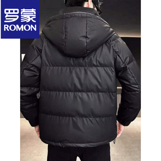 ROMON деловой пуховик мужской короткий зимний с капюшоном утепленная теплая куртка 2025 новая морозостойкая куртка NLG607 военный зеленый XL