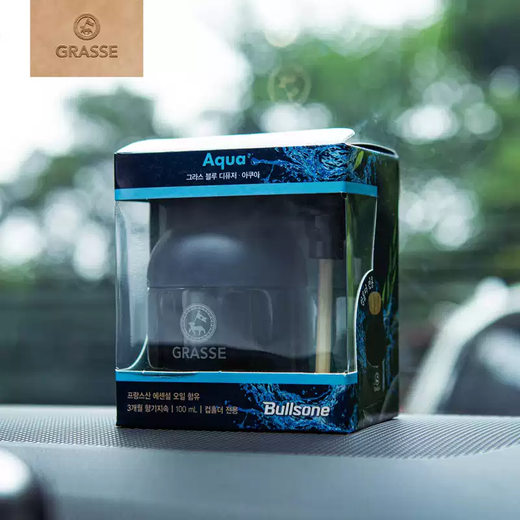 Yusenyi Korean grasse original ocean flavor high-end blue bottle wooden beads car aromatherapy men and women car perfume mango apple flavor 100ML indoor car hot selling 1g