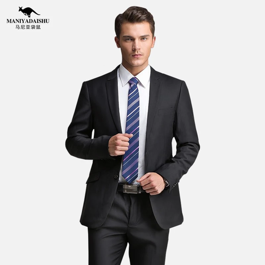 Manya kangaroo suit men's business formal suit men's suit outer version slim fit groomsman groom wedding casual business suit men's single suit 50 175/XL size suitable for 135-145 Jin Jin equals 0.5 kg