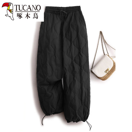 Woodpecker (TUCANO) Daunenhose Damen Herbst und Winter Plus Samtverdickte Hose 2026 Neues Modell Nordost-Minus 40 Grad kältebeständige Baumwollhose Armeegrün XL Empfohlen 130-145 Jin Jin entspricht 0,5 kg