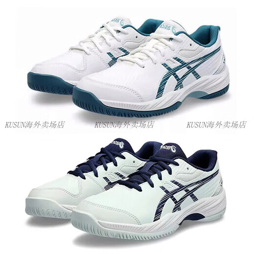 ASICS New Tennis Shoes Men's and Women's Youth Children's Indoor Sports Training Shoes Fencing Shoes 1044A077-104 White Blue Orange 32.5