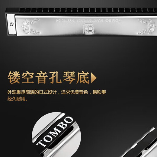 Tombo Tongbao 6624p Pure Tone Полифоническая гармоника 24-луночная профессиональная производительность начинающего детского самообучения подарка с 24 лунка