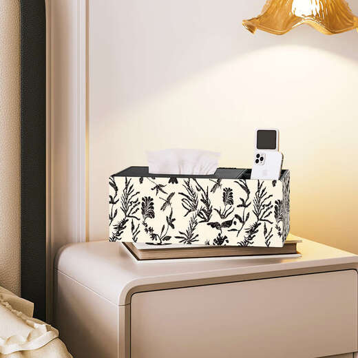 Yusenyi level tissue box for living room creative coffee table remote control storage box new style napkin paper box ZJS+27 double grid