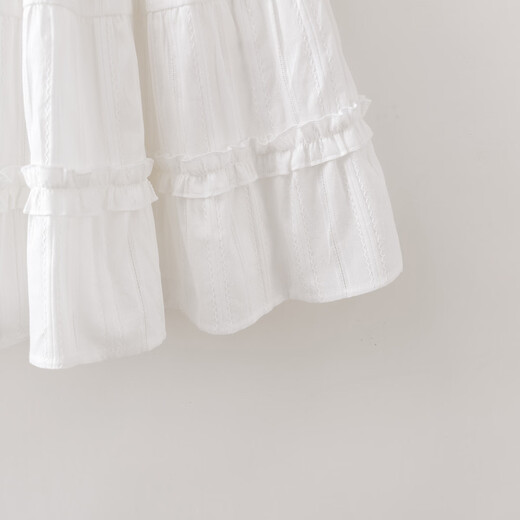 MARC&JANIE Marc Jenny pastoral girl girls pure cotton ruffle skirt 2026 spring new style 560167 off-white - lined 110 (recommended height 101-110cm)