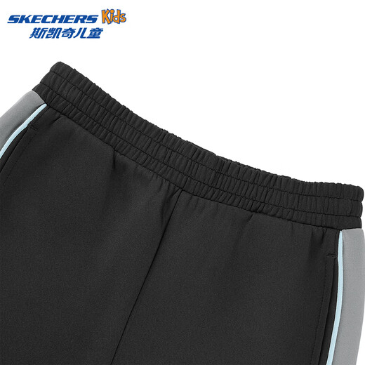 Skechers boys' knitted trousers autumn fashion striped comfortable versatile casual sports pants P324B024 carbon black /0018 100