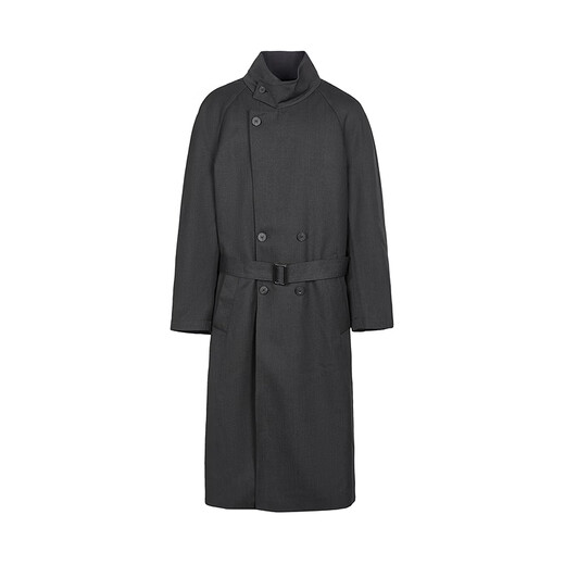 速写男装2026春新品风衣H型宽松立领插肩袖长款9Q1911560 011炭黑 M