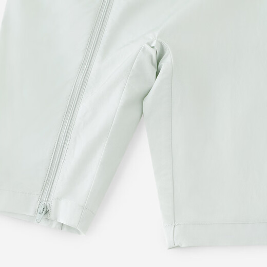 YEEHOO Haute Couture Series Baby Jumpsuit Baby Hooded Long-Sleeved Harness Spring and Summer Knitted Zipper Romper New Light Green 80cm