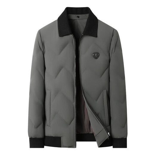 MAGIOPY легкий роскошный брендовый мужской пуховик среднего возраста модный повседневный воротник со съемным зимним новым стилем черный XL 180