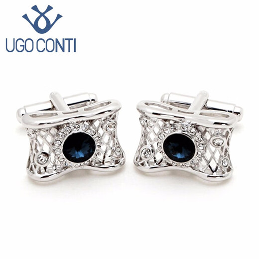 UGO CONTI Creative Bird's Nest Cufflinks Men's Pure Silver French Shirt Shirt Cuff Buttons Cuff Pins Business Birthday Gift Gift Box Silver Cufflinks