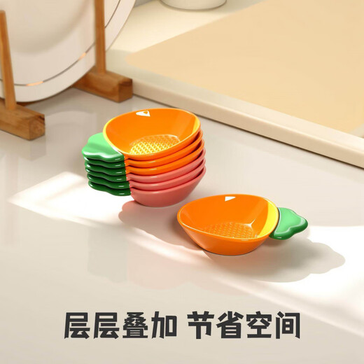 OEMG German ceramic grinding and dipping saucer, garlic and ginger paste, kitchen manual garlic beater, garlic press, garlic pounder, grinding and dipping saucer - 1 pink, underglaze color process, quick mud production