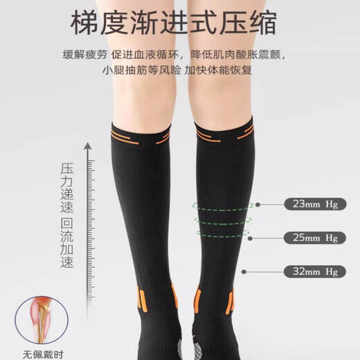 JCZS long-term anti-thrombosis and varicose veins elastic stockings during pregnancy, pressure tights, airplane medical, pregnant women's calf protection, promote venous blood return, purple, one size fits all (35-39)