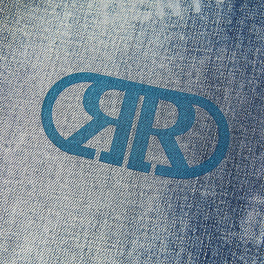 ORRDT Aulindenton luxury men's jeans 26 spring personalized printed micro-elastic casual trousers denim blue 29