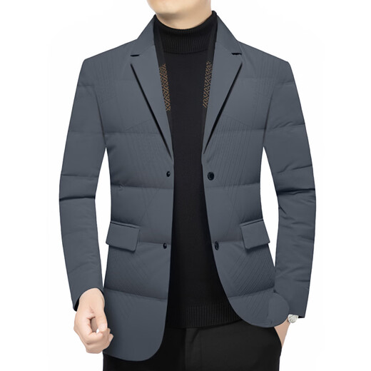LiLang Shopping Mall's same style men's high-end goose down jacket suit men's new thickened warm casual suit jacket winter black M 170