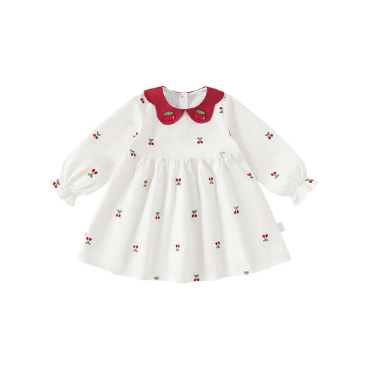 INSBOBO Girls Skirt Baby Dress 2026 Spring New Princess Skirt Children's Spring Fashionable Clothes White 80