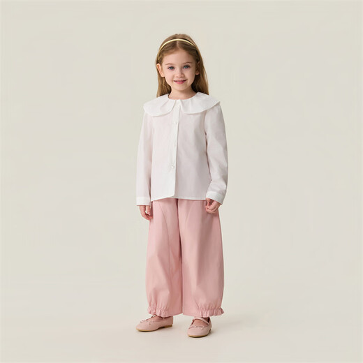 MARC&JANIE Mark Jenny Yunrou Pima Cotton Girls' Lace Bloomers Baby Pants 2026 Spring New Style 560153 Pink - Yunrou Pima Cotton 90 cm (recommended height 84-93cm)