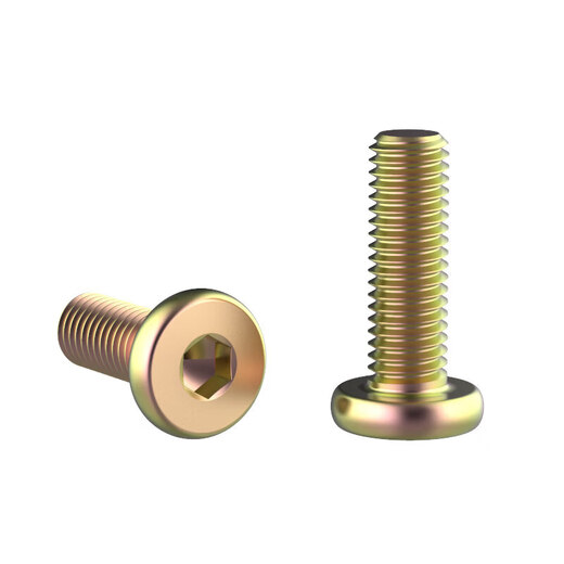 XMSJ furniture screws color zinc flat round head hexagonal screws baby crib cabinet table and chair fixed link accessories M6M8 M6*25 30 pieces color zinc