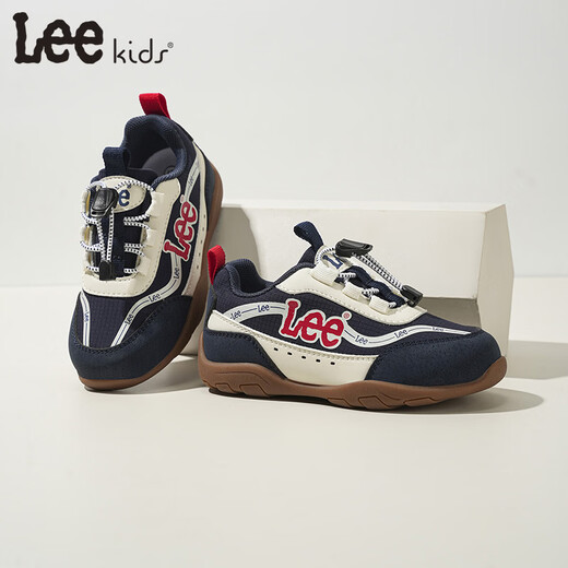 LEE KIDS children's shoes spring new children's non-slip running shoes girls versatile casual sports shoes boys big children dark blue 34