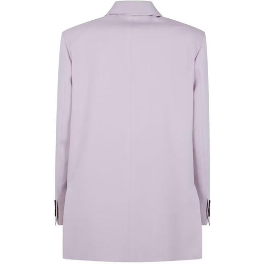 MAX MARA Women's Jacket Warm Anti-wrinkle Blended Commuting Work Jacket Simple Pink One Size |44