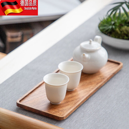 Tuojin walnut rectangular tray dry tea tray cake bread breakfast snack tray hotel supplies restaurant tea tray walnut square tray