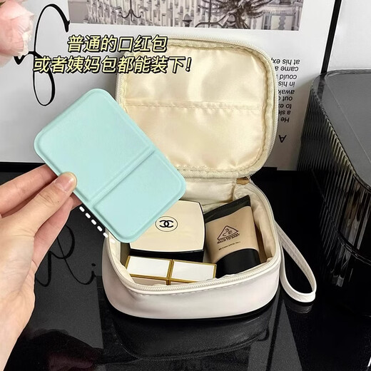 Small mirror, portable make-up mirror for women, travel touch-up, hand-held mirror, student dormitory table top, home use/take away/gift to boyfriend, pink+white+black