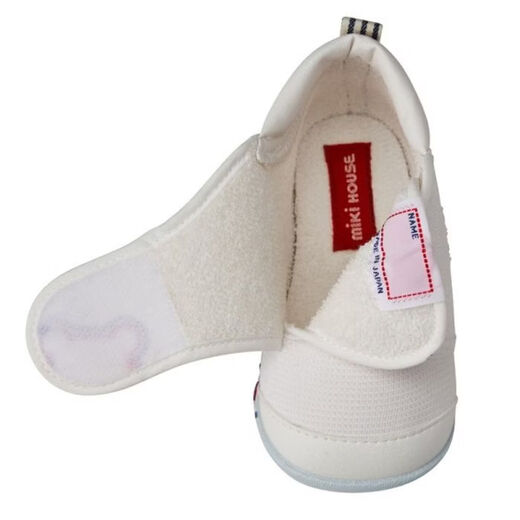 MIKIHOUSE Toddler Shoes Mickey House Bear Embroidery Beginner Shoes (11.5cm-13.5cm) Shoes Direct Shipping from Japan Beige (09) 12cm