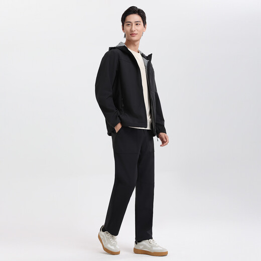 Langden velvet hooded jacket 2025 autumn and winter new windproof outdoor men's casual jacket