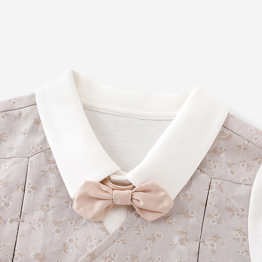 YEEHOO Haute Couture Series Baby Jumpsuit Male Baby Fake Two-piece Harness Spring and Summer Long Sleeve Harness Handsome and Versatile Yunsi White 66cm