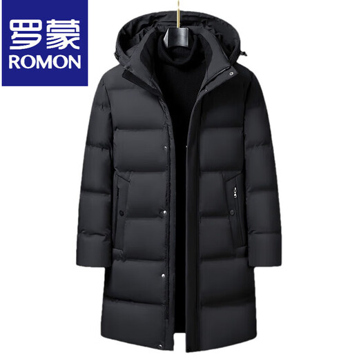 ROMON 2025, мужской пуховик средней длины, утолщенный, сверхтонкий, модный, модный, для папы, пуховик для дедушки среднего возраста, 6809-серый, M