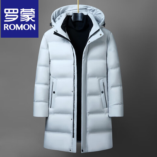 ROMON 2025, мужской пуховик средней длины, утолщенный, сверхтонкий, модный, модный, для папы, пуховик для дедушки среднего возраста, 6809-серый, M
