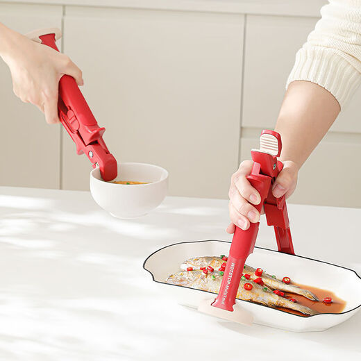 Sanqi tiger bowl kitchen tongs, baking tray, steamer plate lifter, bowl clamp, white anti-scalding bowl clamp, stable clamping