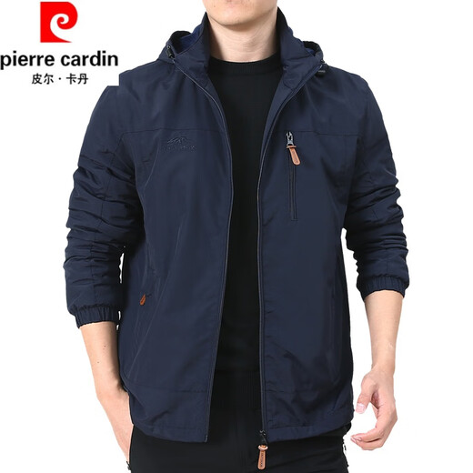 Pierre Cardin Outdoor Herrenjacke Herbst und Winter 2024 Neue Herbst-Tops mittleren Alters mittleren Alters im mittleren Alter und Herrenfrühling und Herbst Dick 9898 Dunkelblauer Stil plus Samt M.